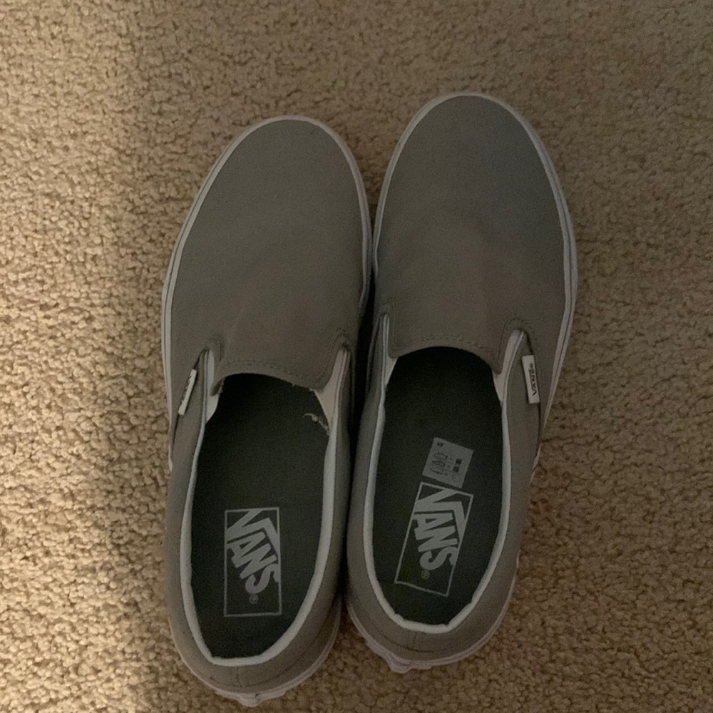 Grey slip on vans